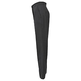 Dolce & Gabbana-Dolce & Gabbana Straight-Leg Trousers in Grey Wool-Grey