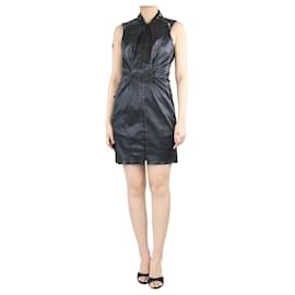 Jitrois-Robe en cuir noire sans manches - taille UK 10-Noir