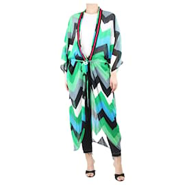 Autre Marque-Multi embroidered-snake belted kimono - One Size-Multiple colors