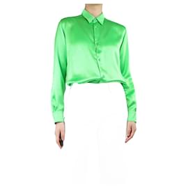 Ami-Green silk shirt - size UK 10-Green