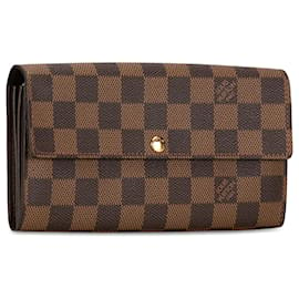 Louis Vuitton-Louis Vuitton Brown Damier Ebene Sarah Portefeuille-Marron