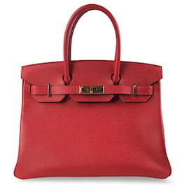 Hermès-Hermes Rojo Epsom Birkin Retourne 30-Roja