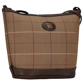 Burberry-Burberry Check Canvas Crossbody Bag Canvas Crossbody Bag in Good condition-Other
