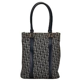Dior-Dior Oblique Canvas Tote Bag Canvas Tote Bag in Good condition-Other