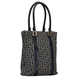 Dior-Dior Oblique Canvas Tote Bag Canvas Tote Bag in Good condition-Other