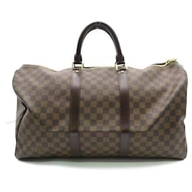 Louis Vuitton-Louis Vuitton Keepall 50 Bolsa de viagem em lona N41427 em boa condição-Outro