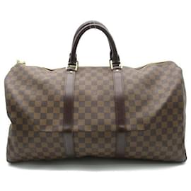 Louis Vuitton-Louis Vuitton Keepall 50 Bolsa de viaje de lona N41427 en buen estado-Otro