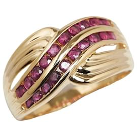 & Other Stories-K18YG Yellow Gold Ruby 0.80ct Ring in Excellent Condition-Golden