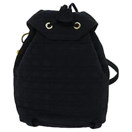 Christian Dior-Christian Dior Canage Lady Dior Backpack Nylon Black Auth 72702-Black