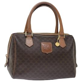 Céline-CELINE Macadam Canvas Hand Bag PVC Brown Auth 72451-Brown