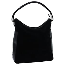Gucci-GUCCI Shoulder Bag Suede Black 001 3770 auth 71787-Black
