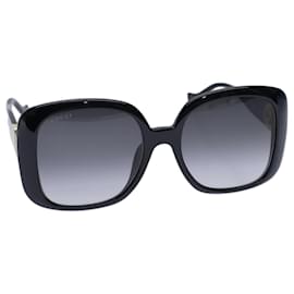 Gucci-GUCCI Sunglasses plastic Black Auth 72911-Black