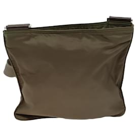 Prada-PRADA Shoulder Bag Nylon Khaki Auth ki4387-Khaki
