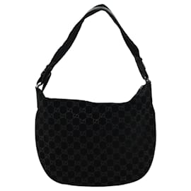 Gucci-gucci GG Canvas Shoulder Bag black 001 1206 auth 71511-Black