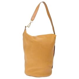 Céline-CELINE Shoulder Bag Leather Beige Auth ki4346-Beige