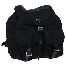 PRADA Mochila Nylon Negro Auth 71911 Negro