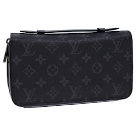 Louis Vuitton-Estojo de viagem LOUIS VUITTON Monogram Eclipse Zippy XL M61698 Autenticação de LV 71686-Outro