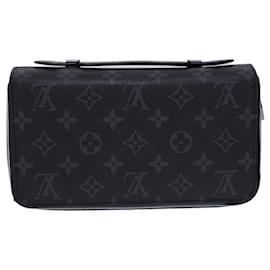 Louis Vuitton-Estojo de viagem LOUIS VUITTON Monogram Eclipse Zippy XL M61698 Autenticação de LV 71686-Outro