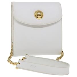 Chloé-Chloe Chain Shoulder Bag Leather Vintage White Auth ar11719-White