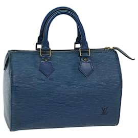 Louis Vuitton-Louis Vuitton Epi Speedy 25 Sac à main Toledo Bleu M43015 Auth LV 71622-Autre
