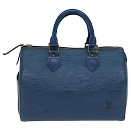 Louis Vuitton-Louis Vuitton Epi Speedy 25 Hand Bag Toledo Blue M43015 LV Auth 71622-Other