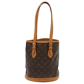 Louis Vuitton-LOUIS VUITTON Monogram Bucket PM Shoulder Bag M42238 LV Auth 72358-Monogram