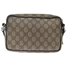 Gucci-GUCCI GG Supreme Shoulder Bag PVC Beige 201447 Auth ki4395-Beige