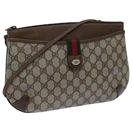 Gucci-Bolso de hombro GUCCI GG Supreme Web Sherry Line Beige Verde 904 02 026 autenticación 72608-Beige,Verde