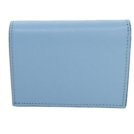 Gucci-GUCCI Bananya Wallet Leather Blue 701009 Auth ac2961A-Blue