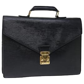 Louis Vuitton-LOUIS VUITTON Epi Serviette Conseiller Briefcase Black M54422 LV Auth yk11900-Black