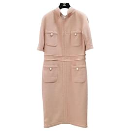 Chanel-Chanel 12S Pink Wool Runway Dress-Pink