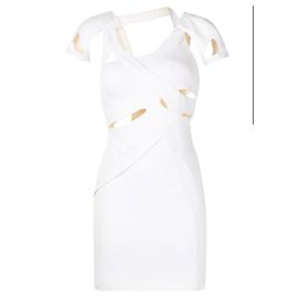 Gucci Kleid in Weiß aus Polyester Weiß