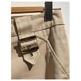 Gucci-GUCCI Pantalones T.ÉL 44 Algodón-Beige