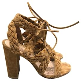 GIANVITO ROSSI Sandali T.EU 36 Camoscio Cammello