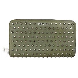 PRADA Wallets T.  Leather Green
