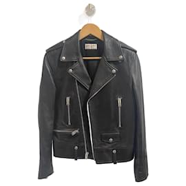 Saint Laurent-SAINT LAURENT  Jackets T.fr 46 leather-Black