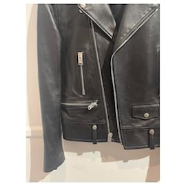 Saint Laurent-SAINT LAURENT  Jackets T.fr 46 leather-Black
