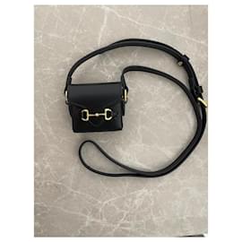 Gucci-GUCCI  Handbags T.  leather-Black