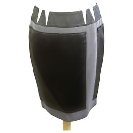Balenciaga Skirt Black Gray and White Black