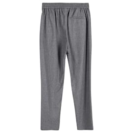 Stella Mc Cartney-Pantalones rectos de lana gris de Stella McCartney-Gris