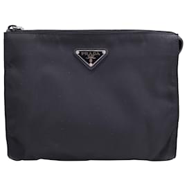 Prada-Bolso de mano Prada Re-Nylon con logo triangular en nailon negro-Negro