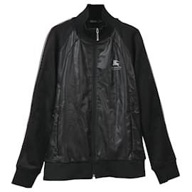 Burberry-Burberry Zipped Jacket in Black Leather-Black