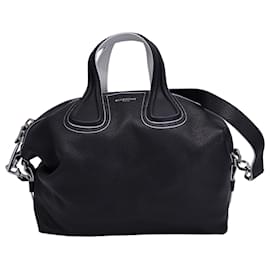 Givenchy-Givenchy Medium Nightingale Bag in Black Calfskin Leather-Black