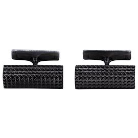 Abotoaduras Burberry Dark Stud em metal prateado Prata Metálico