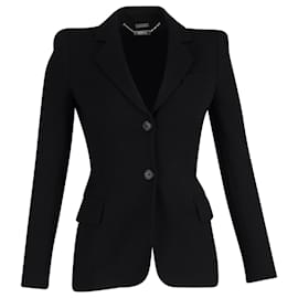 Alexander Mcqueen-Blazer de sastre Alexander McQueen en lana negra-Negro