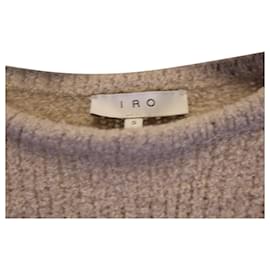 Iro-Iro Knit Sweater in Beige Wool-Brown,Beige