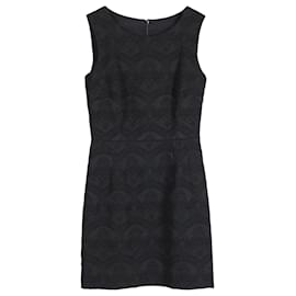 Dolce & Gabbana-Dolce & Gabbana Lace Pattern Jacquard Sheath Dress in Black Acetate-Black
