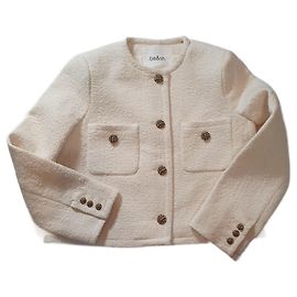 Veste en tweed Ba&Sh Meredith Lady Ecru Blanc Autre