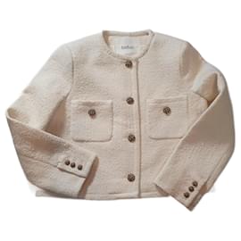 Ba&Sh Meredith Lady Tweed Jacket Ecru White Other