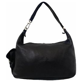 Longchamp leather handbag black Black